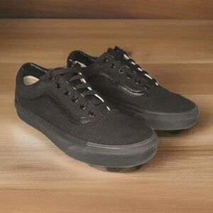 Vans Old Skool Sneakers Men's Size 5.5 Triple Black Skate Shoes Low Lace Up